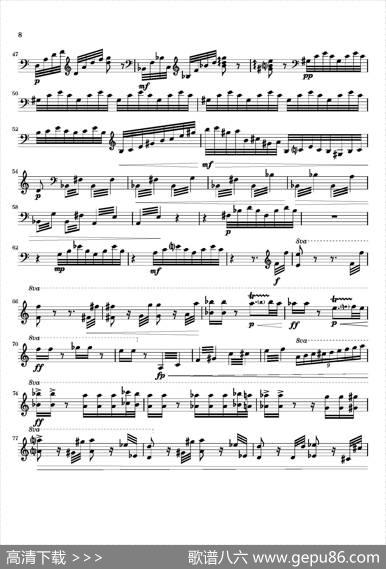 Movement（萨克斯四重奏与打击乐）（第一木琴分谱）