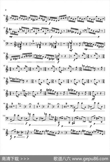Movement（萨克斯四重奏与打击乐）（第二木琴分谱）