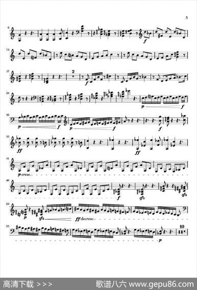 Movement（萨克斯四重奏与打击乐）（第二木琴分谱）