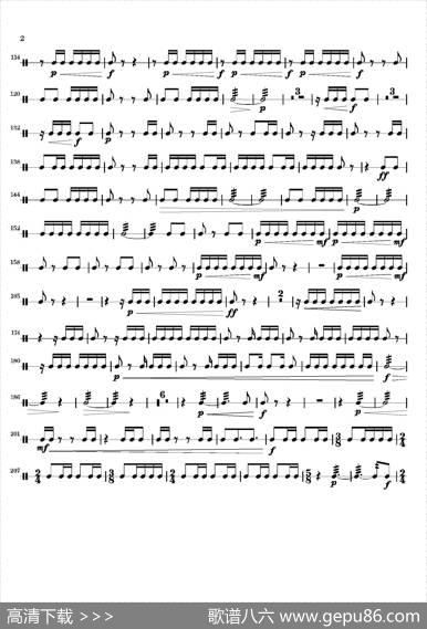 Movement（萨克斯四重奏与打击乐）（打击乐分谱）