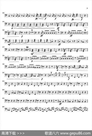 Movement（萨克斯四重奏与打击乐）（定音鼓分谱）