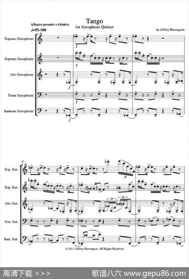 Tango（合奏总谱）