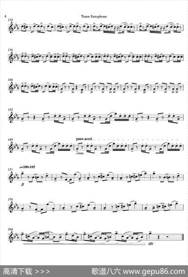 Tango（四重奏次中音萨克斯分谱）