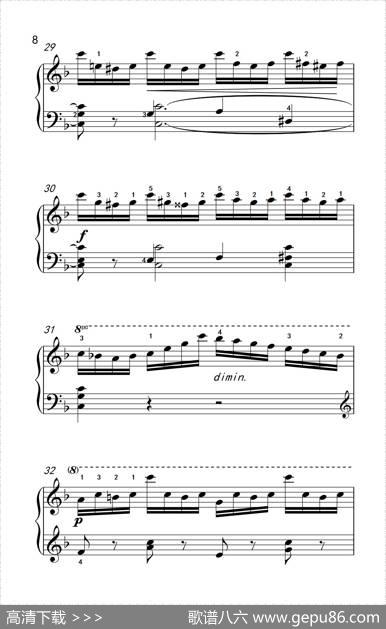 第七级2.练习曲（中央音乐学院钢琴（业余）考级教程7-9级）|[奥]车尔尼