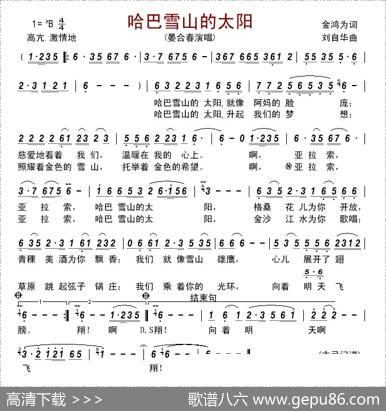 哈巴雪山的太阳 - 金鸿为|刘自华