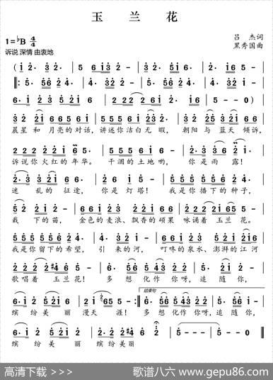 玉兰花 - 吕杰|黑秀国