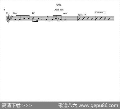 XXL（中音萨克斯谱）