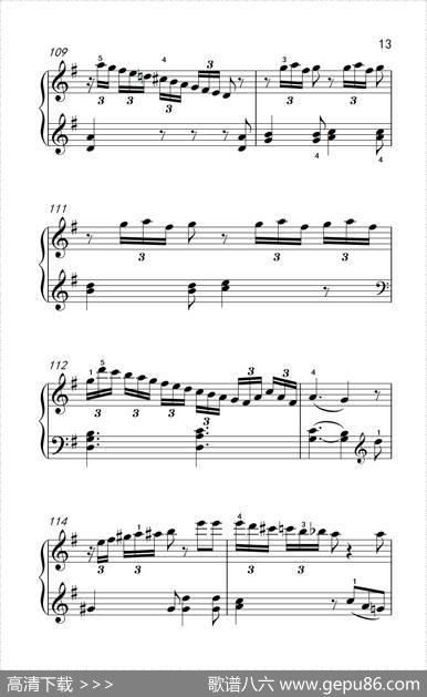 第七级2.G大调变奏曲贝多芬（中央音乐学院钢琴（业余）考级教程7-9级）|[德]贝多芬