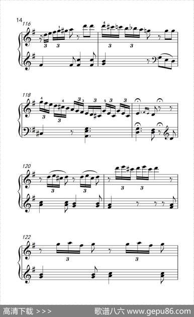 第七级2.G大调变奏曲贝多芬（中央音乐学院钢琴（业余）考级教程7-9级）|[德]贝多芬