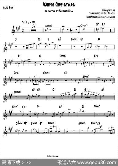 WhiteChristmas（中音萨克斯）