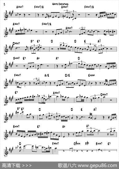 WhiteChristmas（中音萨克斯）
