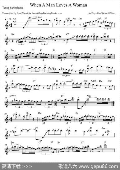 WhenAManLovesAWoman（次中音萨克斯）