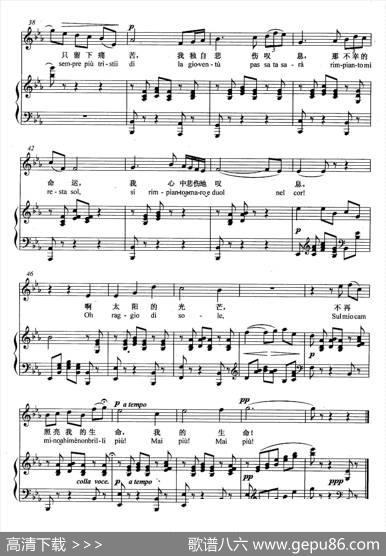 [意]悲叹的小夜曲（正谱）|[意]E.托赛里