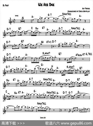 WeAreOne（次中音萨克斯）