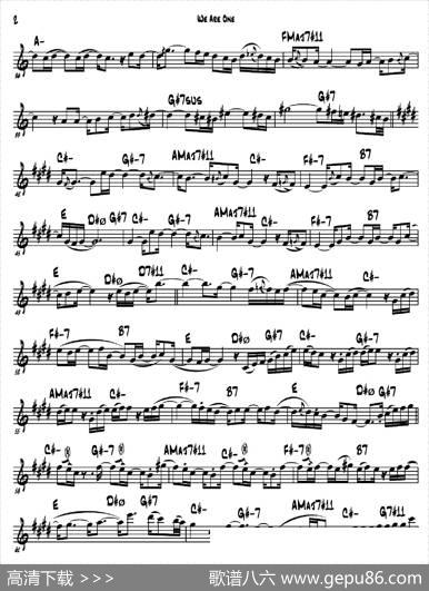 WeAreOne（次中音萨克斯）