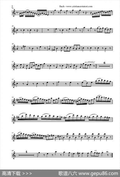 ConcertoBrandeburghese（次中音萨克斯）|J·S·巴赫