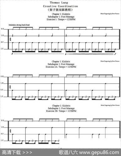 ThomasLang-CreativeCoordination（架子鼓双踩教程P1—25）|ThomasLang（托马斯·朗）