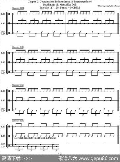 ThomasLang-CreativeCoordination（架子鼓双踩教程P51-75）|ThomasLang（托马斯·朗）
