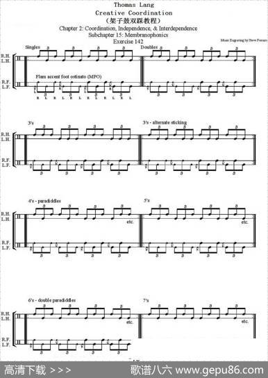 ThomasLang-CreativeCoordination（架子鼓双踩教程P76-91）|ThomasLang（托马斯·朗）