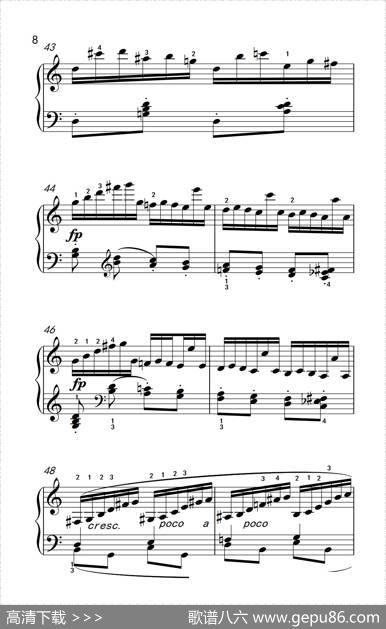 第八级1.练习曲Op.740No.16（中央音乐学院钢琴（业余）考级教程7-9级）|[奥]车尔尼