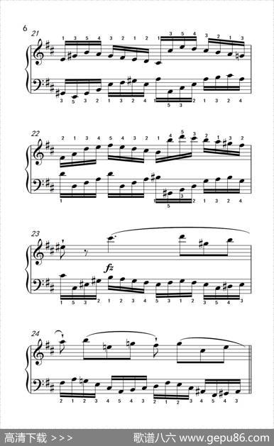 第八级2.练习曲No.6（中央音乐学院钢琴（业余）考级教程7-9级）|[意]克列门蒂