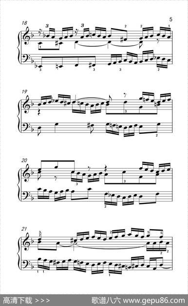 第八级1.d小调赋格曲（中央音乐学院钢琴（业余）考级教程7-9级）|[德]巴赫