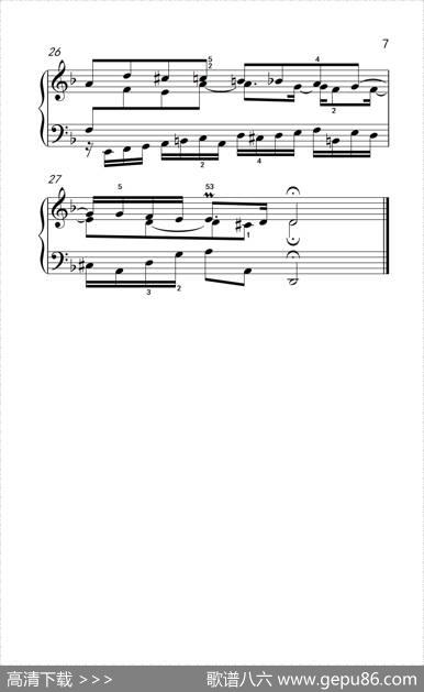 第八级1.d小调赋格曲（中央音乐学院钢琴（业余）考级教程7-9级）|[德]巴赫