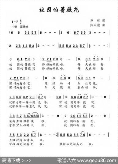 校园的蔷薇花 - 宛标|陈永勤