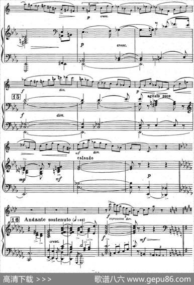 GlazunovOp.109（格拉组诺夫协奏曲Op.109）（萨克斯+钢琴伴奏）|格拉组诺夫