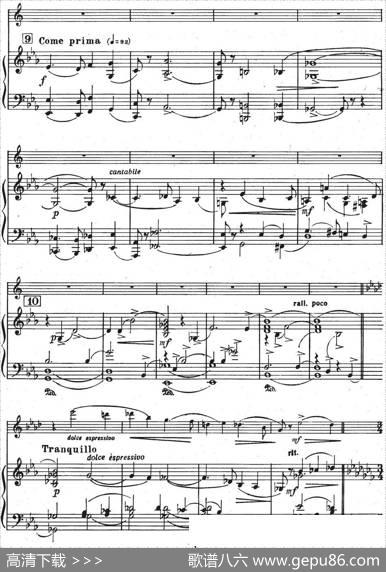 GlazunovOp.109（格拉组诺夫协奏曲Op.109）（萨克斯+钢琴伴奏）|格拉组诺夫