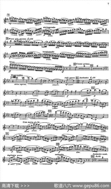 GlazunovOp.109（格拉组诺夫协奏曲Op.109）（中音萨克斯分谱）|格拉组诺夫