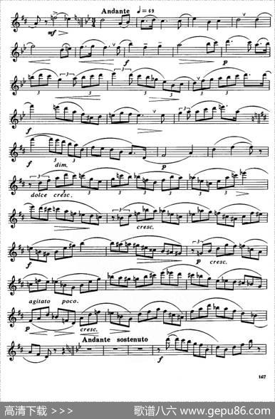 GlazunovOp.109（格拉组诺夫协奏曲Op.109）（中音萨克斯分谱）|格拉组诺夫