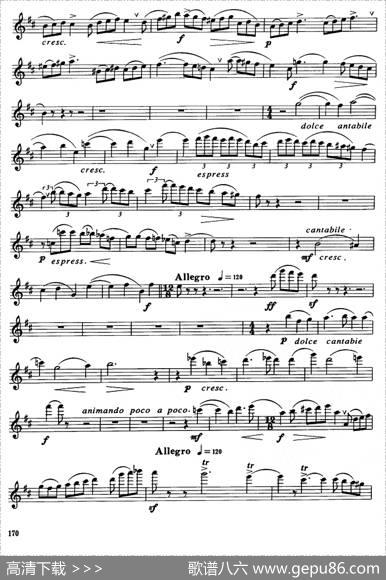 GlazunovOp.109（格拉组诺夫协奏曲Op.109）（中音萨克斯分谱）|格拉组诺夫