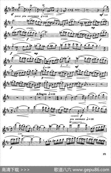 GlazunovOp.109（格拉组诺夫协奏曲Op.109）（中音萨克斯分谱）|格拉组诺夫