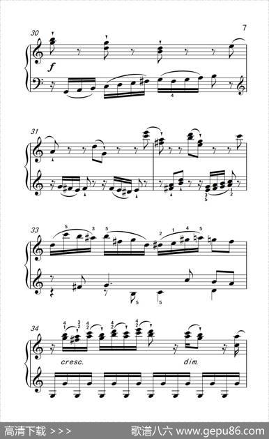 第九级1.C大调奏鸣曲第一乐章Hob.XVI50（中央音乐学院钢琴（业余）考级教程7-9级）|[奥]海顿