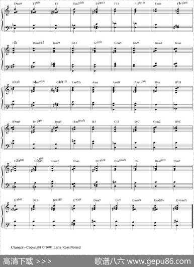 Changes（爵士乐和弦教材）（P101-125）