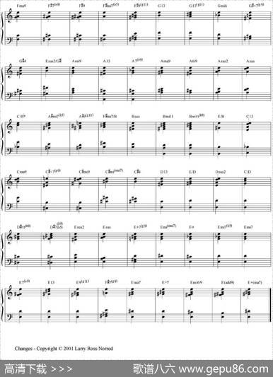 Changes（爵士乐和弦教材）（P101-125）