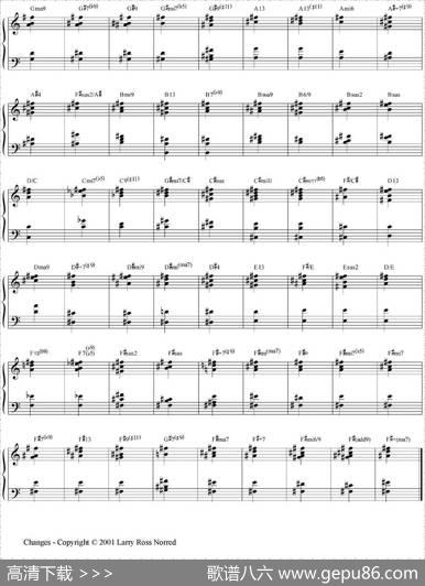 Changes（爵士乐和弦教材）（P101-125）