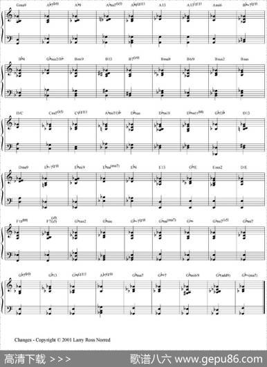 Changes（爵士乐和弦教材）（P101-125）
