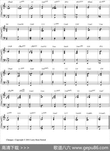 Changes（爵士乐和弦教材）（P101-125）