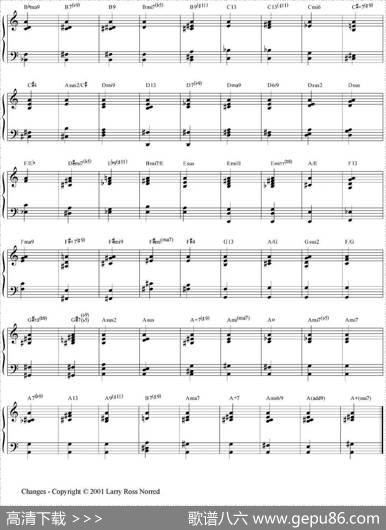 Changes（爵士乐和弦教材）（P101-125）