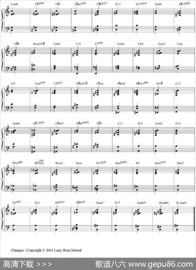 Changes（爵士乐和弦教材）（P101-125）
