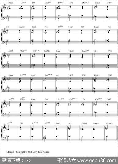 Changes（爵士乐和弦教材）（P101-125）