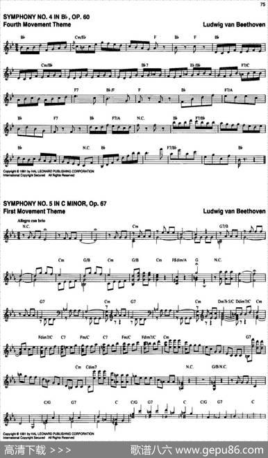 TheRealLittleClassicalFakeBook（P61-80）