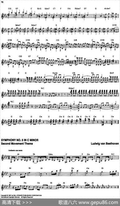 TheRealLittleClassicalFakeBook（P61-80）