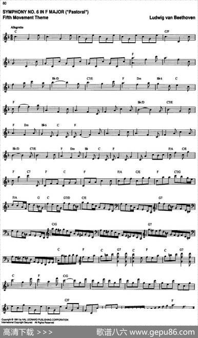 TheRealLittleClassicalFakeBook（P61-80）