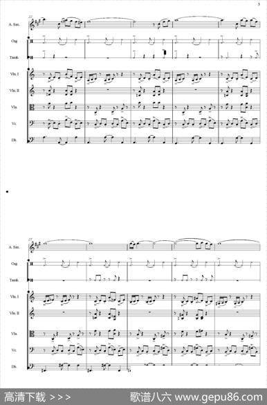 Libertango（自由探戈）（中音萨克斯+弦乐队伴奏总谱）