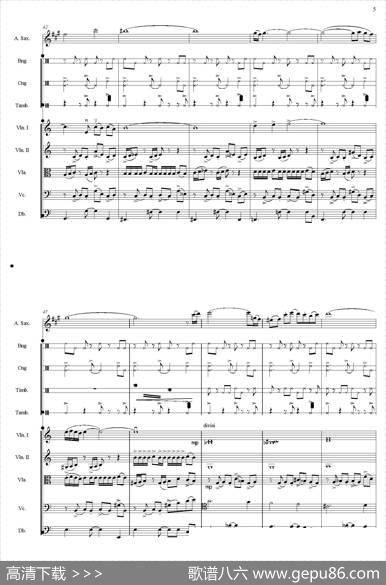 Libertango（自由探戈）（中音萨克斯+弦乐队伴奏总谱）