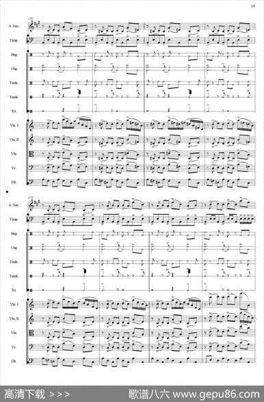 Libertango（自由探戈）（中音萨克斯+弦乐队伴奏总谱）
