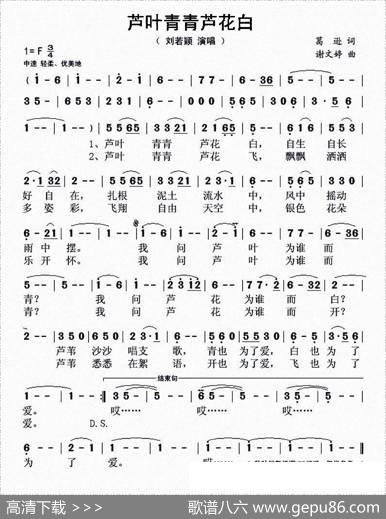 芦叶青青芦花白 - 葛逊|谢文婷